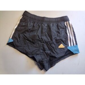 Adidas Women's Running Shorts XS‎ Black White Three Stripe Gym Athletic
